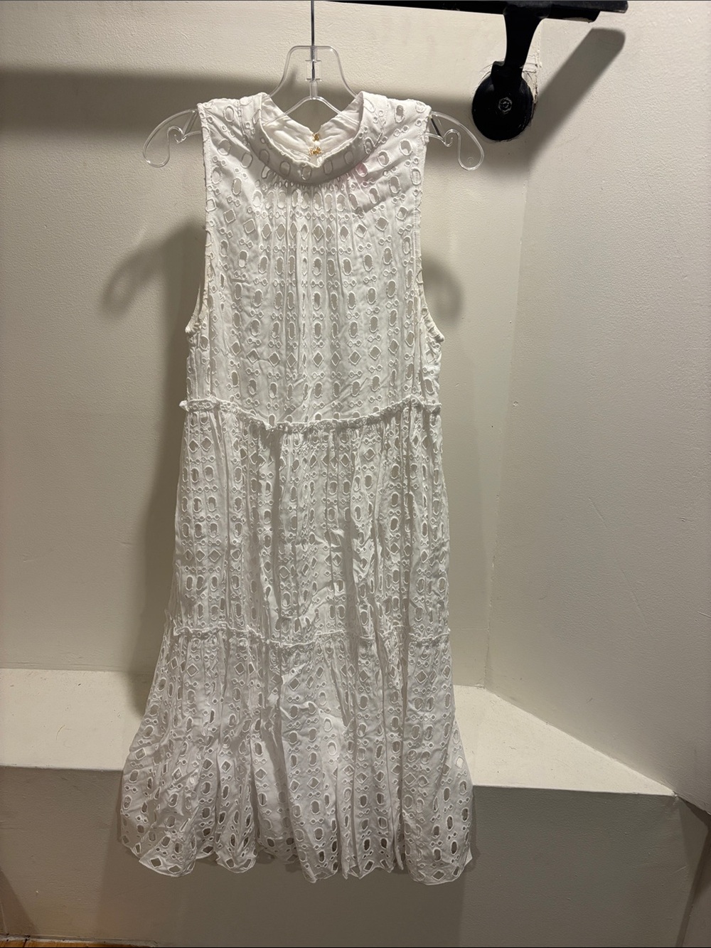 Lilly Pulitzer White Eyelet Tiered Dress